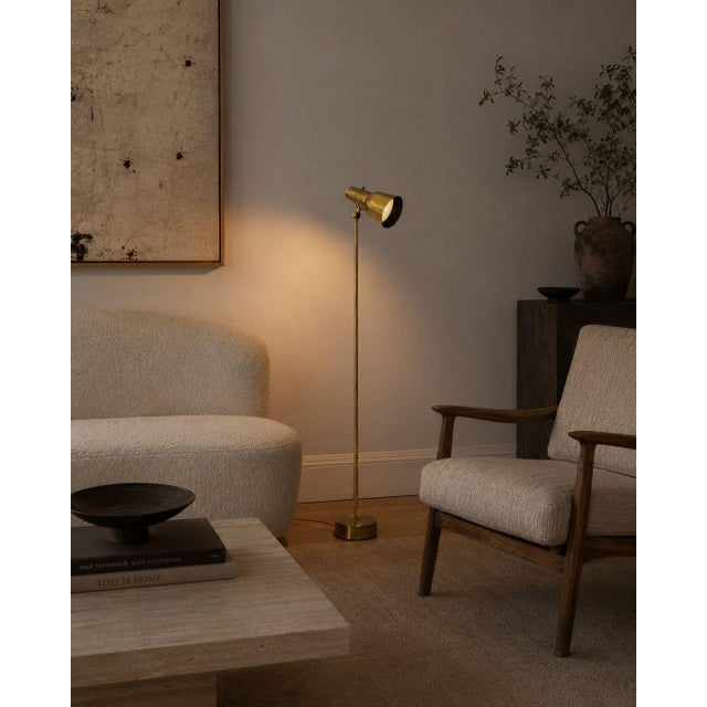 Falkenbergs Belysning, Swedish Mid-Century Modern, Floor Lamp, Brass, Sweden, 1960s A 'model 7026' Scandinavian floor lamp...