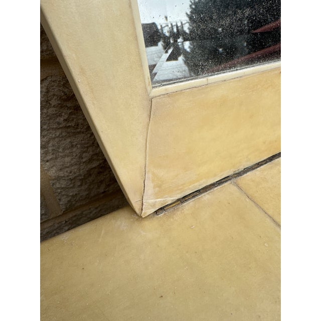 Late 20th Century Late 20th Century French Cream Vanity Table With Mirror and Matching Bench, 2 Pieces For Sale - Image 5 of 15