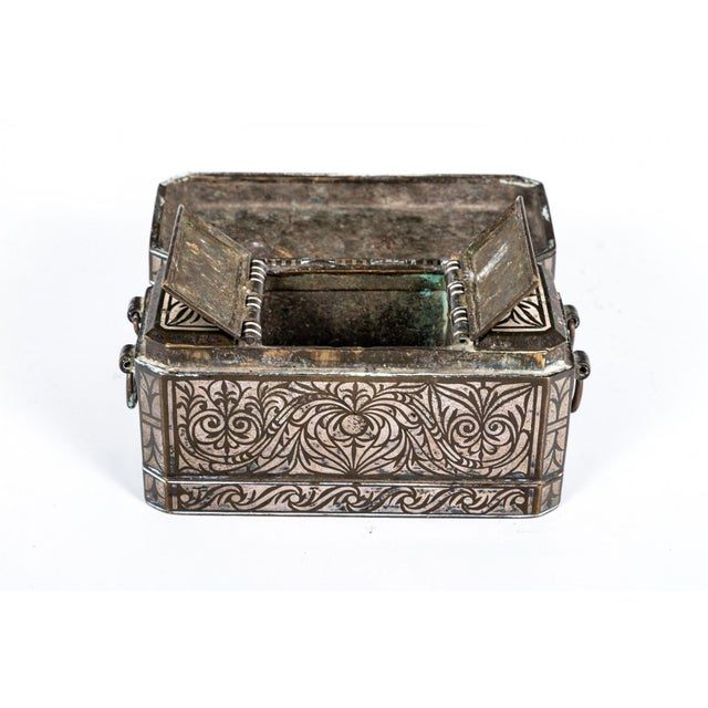 19th Century 19th Century Silvered Bronze Betel Nut Box For Sale - Image 5 of 6