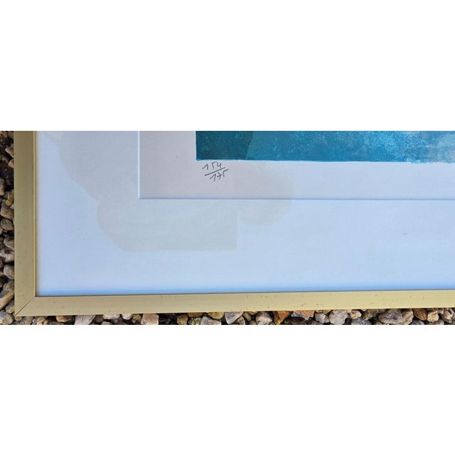 1980s Claude Gaveau, Yellow Sails, 1980s, Lithograph, Framed For Sale - Image 5 of 8