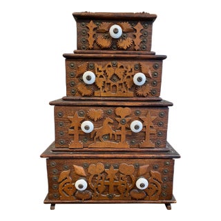 Late 18th Century Folk Art Stacked Box For Sale