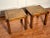 Mid 20th Century Campaign Style Parquet Solid Wood & Brass Side Tables, a Pair For Sale - Image 5 of 10