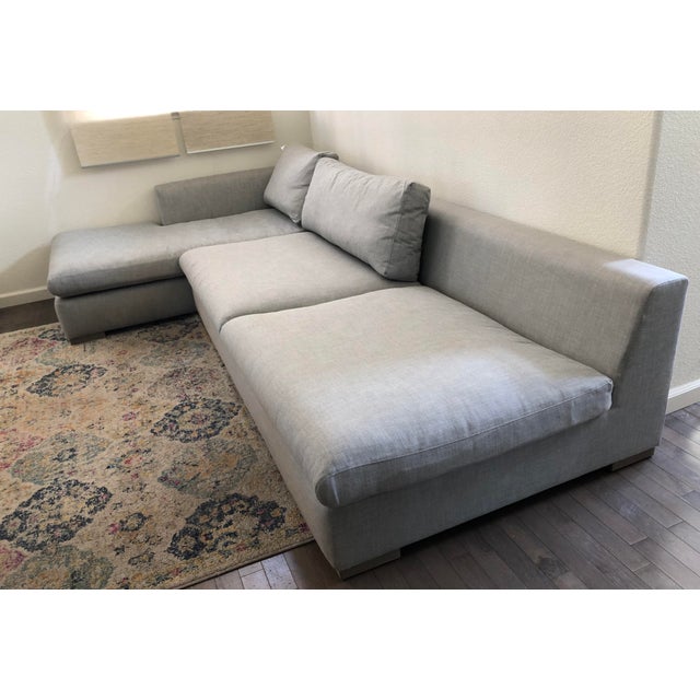 Restoration Hardware Modena Armless Couch and Chaise ... Armless sofas & couches :