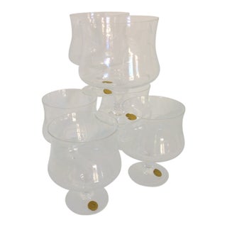 Brandy Cocktail Glasses Sasaki Noritaki Wheat Pattern - Set of 6 For Sale