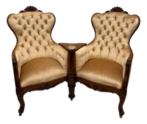 Late 19th century Victorian Statement Gossip Chair