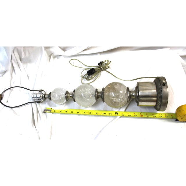 1990s Vintage Mid Century Modern Lamp, Single Silver Finish For Sale - Image 5 of 8