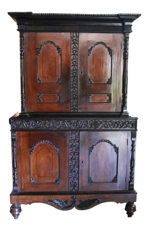 Satin Wood and Ebony Wood Cupboard