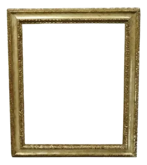 Early 20th Century Italian Polychrome Parcel Gilt Carved Wood 51x33 Florentine Painting Frame