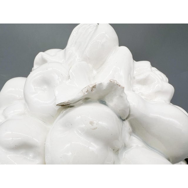 Italian White Ceramic Grape Tureen or Covered Bowl - Blanc De Chine - Mid Century, Neoclassical, Hollywood Regency For Sale - Image 11 of 18