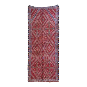 1980's Moroccan Beni M'Guild Wool Rug