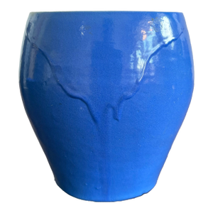 Vintage Boho Electric Blue Studio Pottery Vase