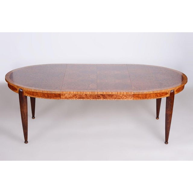 Art Deco Mahogany and Walnut Dining Table and Chairs attributed to Paul Follot, France, 1920s, Set of 7 For Sale - Image 18 of 18