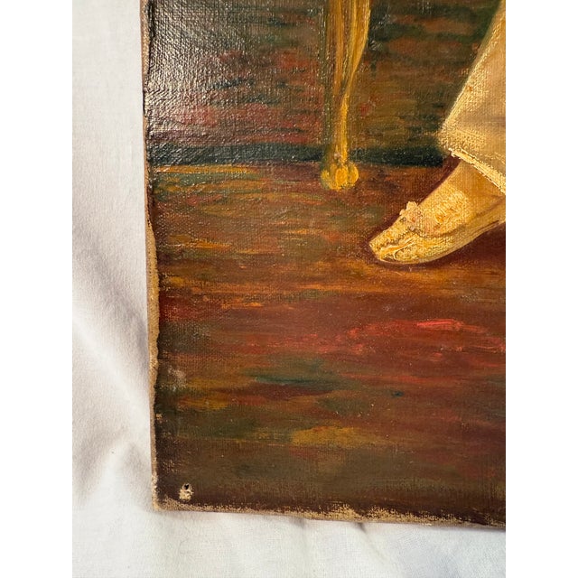 Antique, French Oil on Canvas, Painting, Signed For Sale - Image 10 of 11