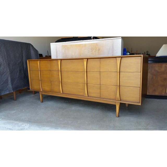 1950s Vintage Red Lion Furniture Mahogany Dresser | Chairish