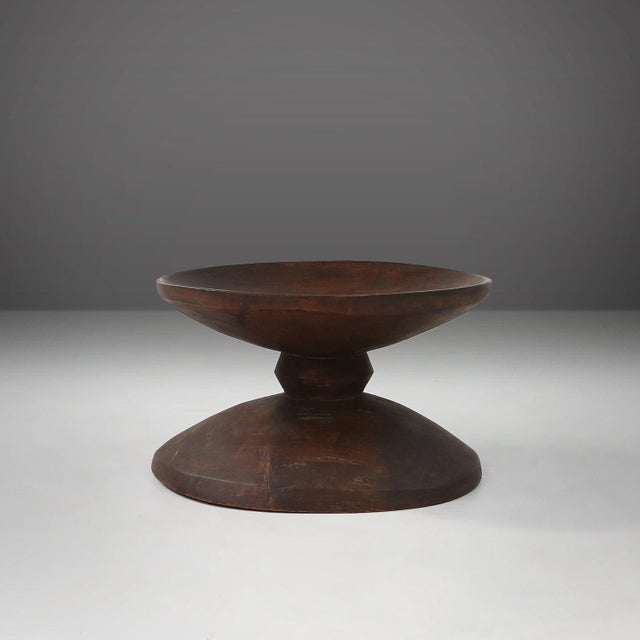 Large African Tree Trunk Bowl in Oak, 1950s For Sale - Image 12 of 12