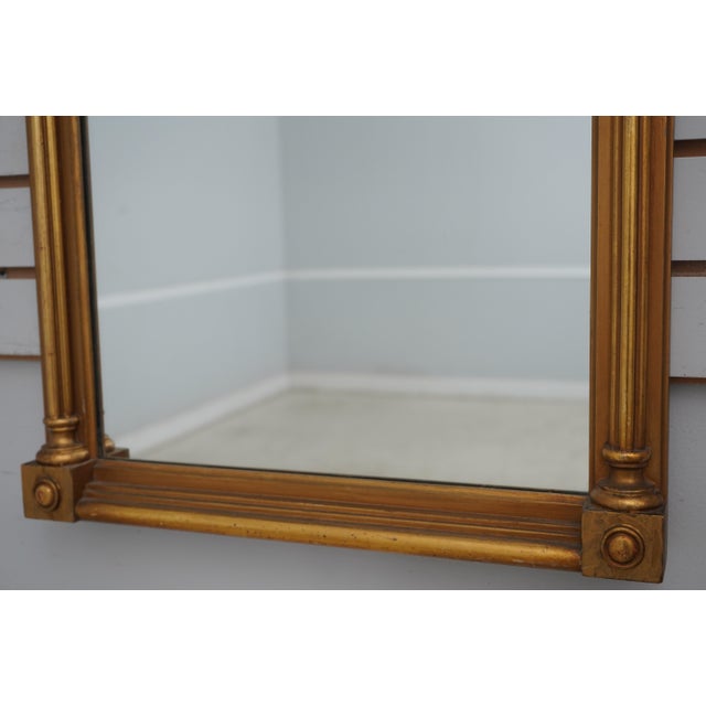 1920s Vintage Federal Style Mt Vernon Eglomise Panel Gold Mirror For Sale - Image 5 of 9