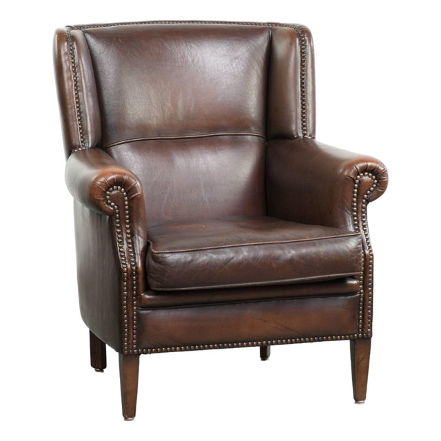 Sheepskin Wing Lounge Chair For Sale