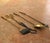 Mid 20th Century Mid-Century French Brass and Iron Five-Piece Fireplace Tool Set For Sale - Image 5 of 9