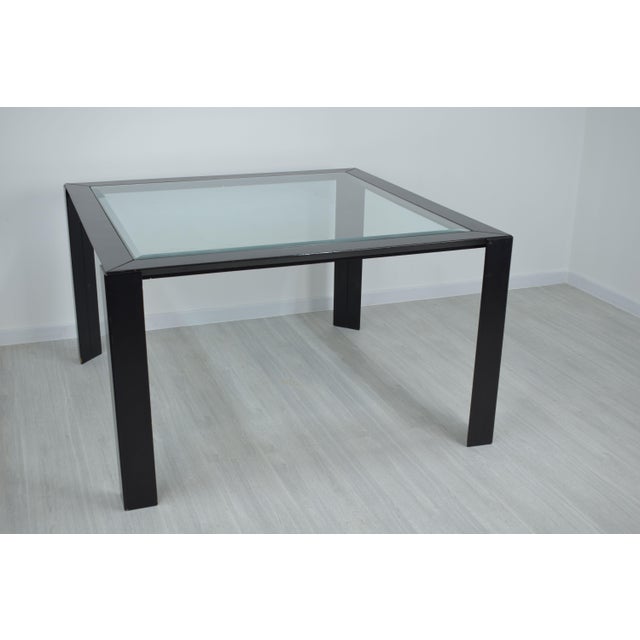 Black Vintage Glass Table, Italy, 1970 For Sale - Image 8 of 18