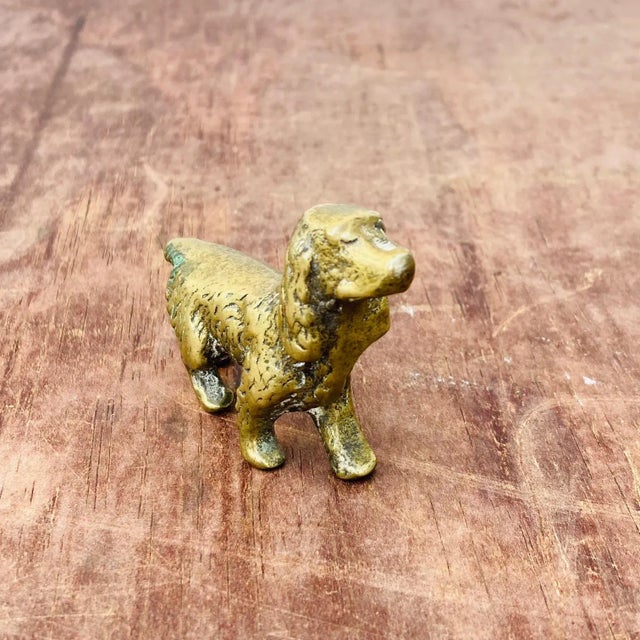 Late 1800s Miniature Brass English Spaniel Dog Figurine For Sale In Los Angeles - Image 6 of 12