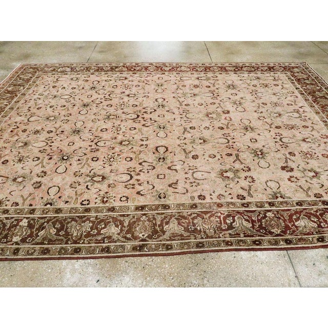 Textile Galerie Shabab Collection Early 20th Century Persian Tabriz Carpet For Sale - Image 7 of 10