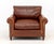 Late 20th Century Ralph Lauren Leather Club Armchair & Ottoman For Sale - Image 5 of 12