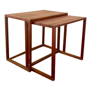 Scandinavian Modern Walnut Nesting Side Tables by Karl Erik Ekselius for J. O. Carlsson Vetlanda