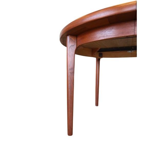 Danish Round Dining Table in Teak with Double Inserts, 1960s For Sale - Image 15 of 18