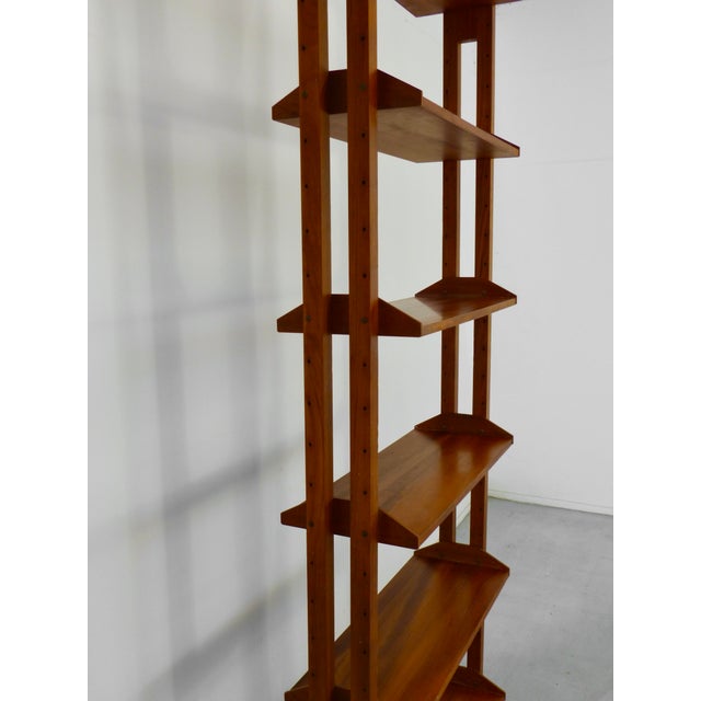 Mid-Century Modern Italian Freestanding Teak Modular Bookshelf, 1960s For Sale - Image 4 of 10