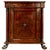 Magnificent pair of unique circa 1990's Regency Empire Mahogany nightstands. Each features four cast metal lions paw feet...