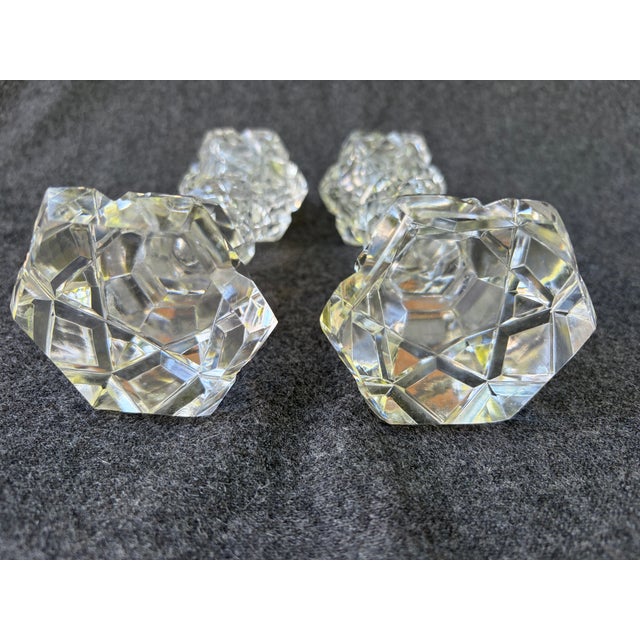 Vintage Cut Crystal Salt & Pepper Pedestal Shakers a Pair For Sale - Image 16 of 16