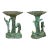 Contemporary Cast Bronze Planters with Cranes and Verdigris Patina For Sale