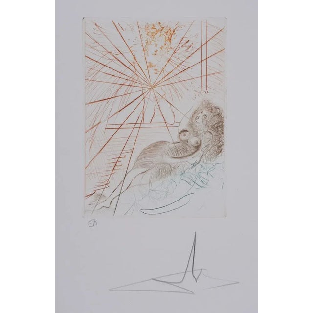 Modern Salvador Dali, Decameron: The Angel Gabriel, 1972, Etching For Sale - Image 3 of 7