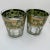 Modern Mid-Century Cera Glass Golden Grapes Green Flat Bottom Tumblers with 22 Karat Gold Decorations- Set of 2 For Sale - Image 3 of 4