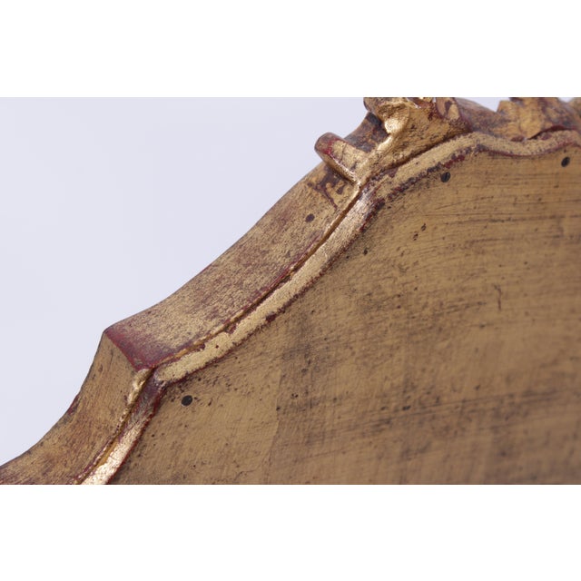 Italian Giltwood Dresser Top Dressing or Shaving Mirror For Sale - Image 9 of 11