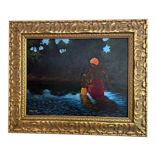2002 Ricardo Jaramillo_ "Perdiendo El Miedo"_Panamanian Figurative Painting For Sale