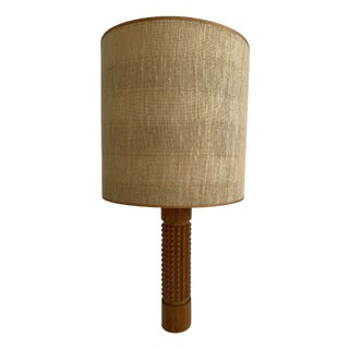 Brutalist Wood Lamp, France, 1960s For Sale