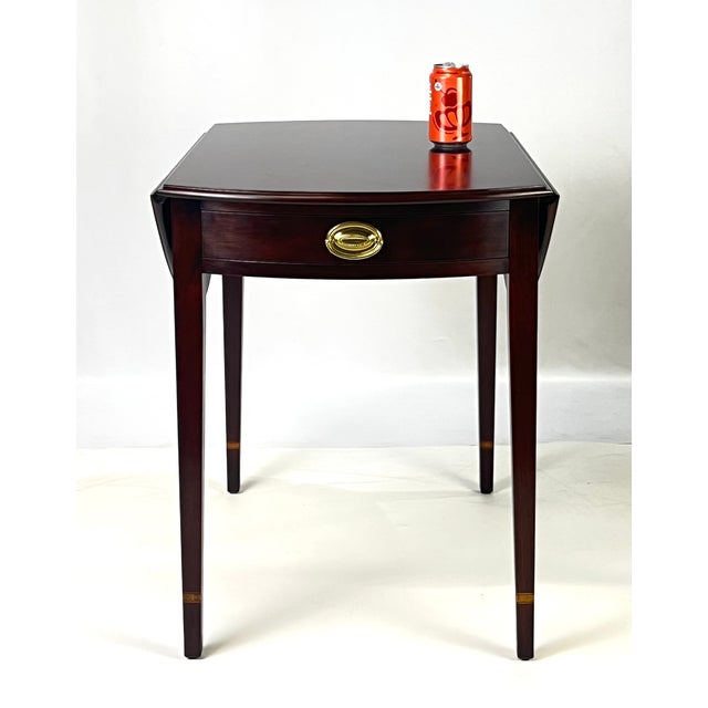 Late 20th Century Federal Style Mahogany Pembroke Table by Henkel Harris For Sale - Image 16 of 16
