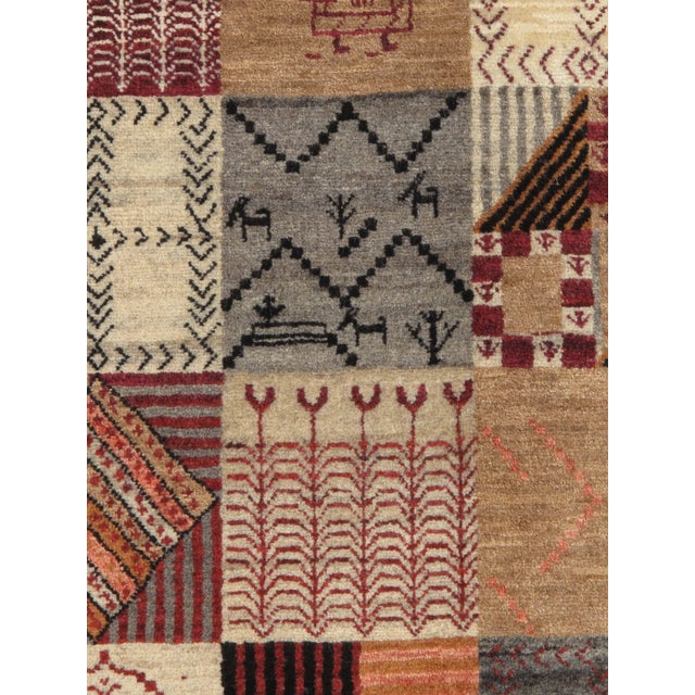 Vintage Hand-Knotted Persian Patchwork-Style Rug 2'0" X 2'11" For Sale In Washington DC - Image 6 of 6