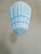 Art Deco Pendant Light in Pressed Molded Opaline Glass and Blue Color, 1920s For Sale - Image 4 of 12