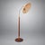 1950s Mid-Century Modern Double Shade Floor Lamp, Wood, Metal, Fabric For Sale In New York - Image 6 of 13