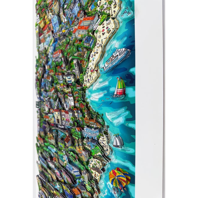 2020s Charles Fazzino, Paradise Found... Palm Beach County, Hand Signed 3d Deluxe Edition, 46 X 24 In., 2022 For Sale - Image 5 of 5