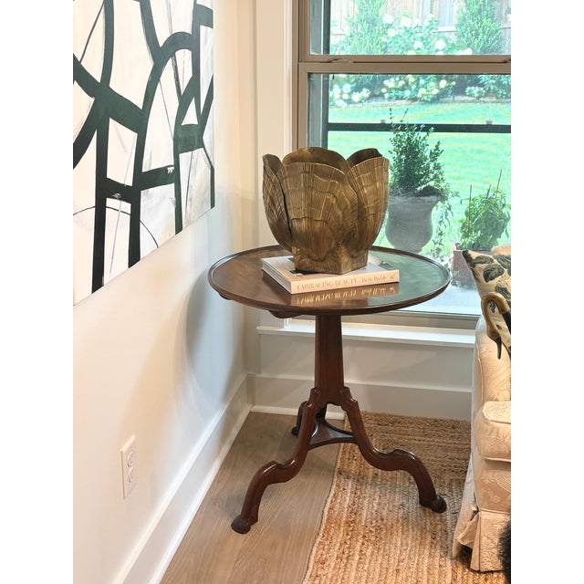 Traditional Large Scale Vintage Palm Beach Style Brass Seashell Planter For Sale - Image 3 of 15