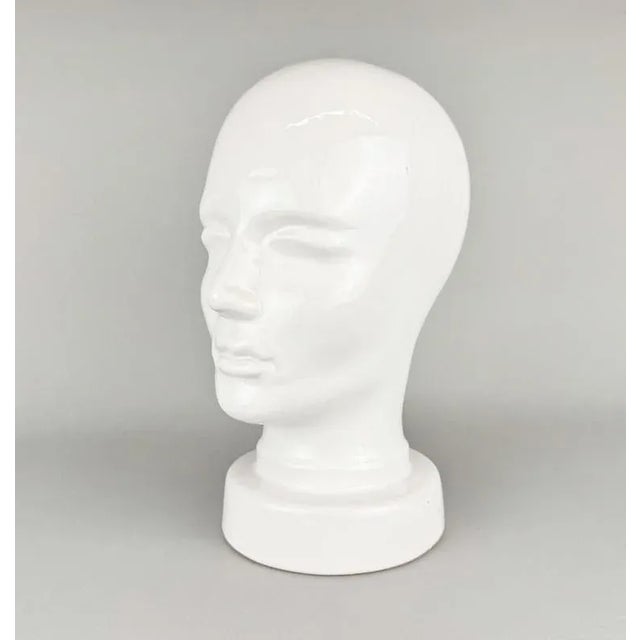 Vintage German glazed ceramic head by Scheurich from the 1960s.
