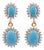 Natural Turquoise 3.05cts & Diamond 0.60cts Earring in 14k Gold For Sale