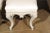 1890s Swedish Rococo Style Carved Painted Upholstered Stools - a Pair For Sale - Image 4 of 9