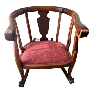 Vintage Regency Style Mahogany Klismos Accent Chair For Sale