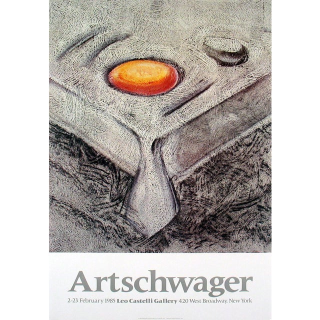 1985 Richard Artschwager 'At Castelli's' Contemporary Brown,Orange Usa Offset Lithograph For Sale