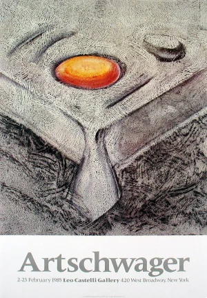 1985 Richard Artschwager 'At Castelli's' Contemporary Brown,Orange Usa Offset Lithograph
