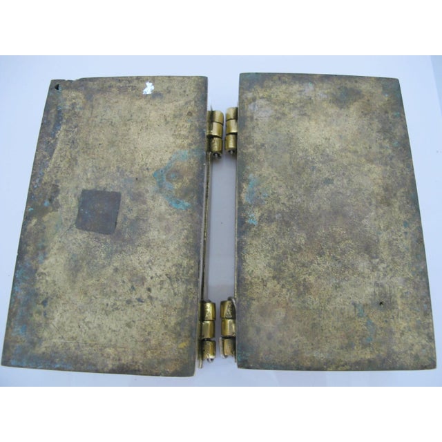 Vintage Betel Nut Engraved Scroll Brass Philippines Snuff Box Pair For Sale - Image 10 of 11